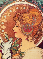 Slika v slogu Alphonse Mucha – AR-290