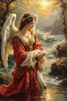 Angel na obali morja