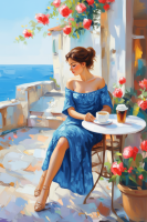 Mediteranska kavarna z vrtnicami – BG26-0286