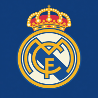 Emblem Real Madrida na modrem ozadju