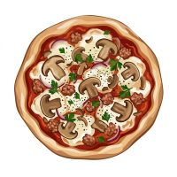 Italijanska pica Boscaiola