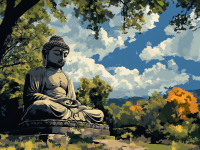 Buddha kamnita skulptura