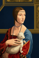 Leonardo da Vinci - Replika ženske s hermelinom – BG26-0580