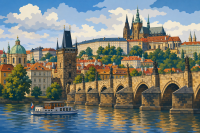 Pražski grad in Karlov most